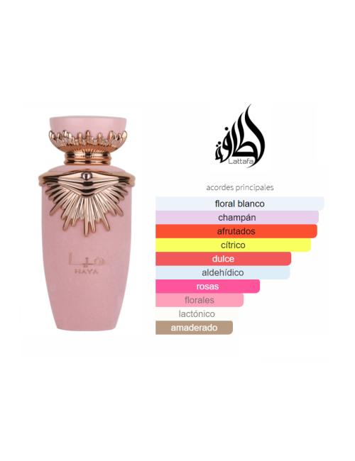 Lattafa Haya Eau De Parfum para Mujer, 100 ml